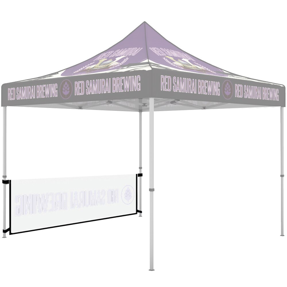 ONE CHOICE® 10 ft. Aluminum Canopy Tent Half Wall — Single Sided Graphic Package / Black Trim Color